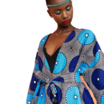 African Kimono pure blue